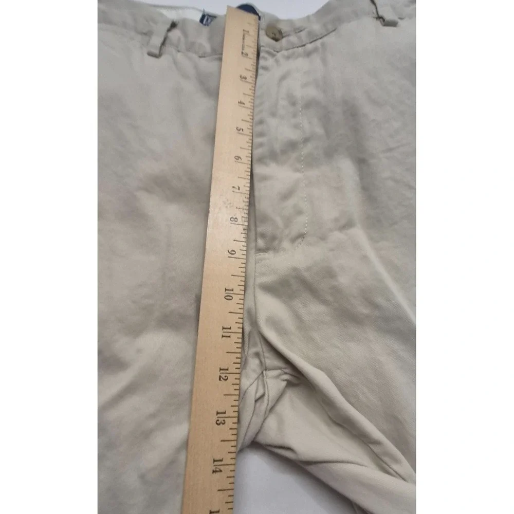 Polo Ralph Lauren men's khaki flat front Classic Chino‎ Pants 38x30 100% Cotton